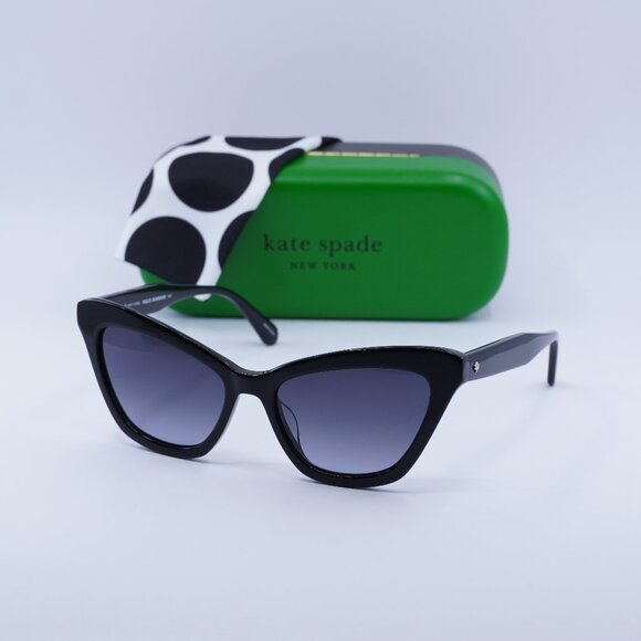 Kate Spade AMELIE/G/S 0807 9O Cat Eye Sunglasses - Black/Dark Grey Gradient main image 7